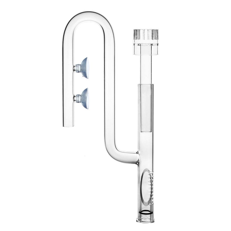 JARDLI Glass Lily Pipe Inflow with Surface Skimmer for Aquarium Planted Tank (20mm for 19/25mm (3/4'' i.d.) tubing) - Image 1
